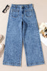 Patch Pocket Straight Leg Loose Fit Jeans